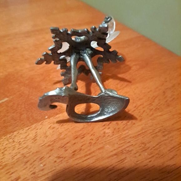 Pewter Fairy Figure Snowflake Crystal Fae Mystical Forest Fantasy Sunglo - Picture 7 of 7